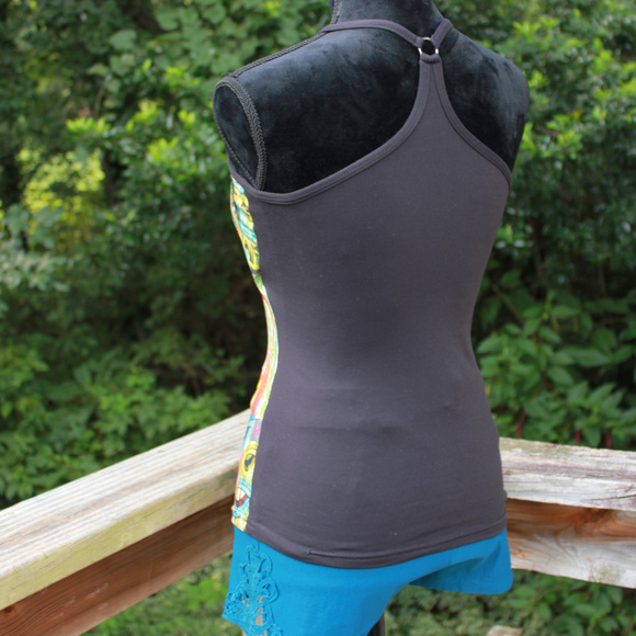 Boho Rainbow Zen Yoga Racerback Bra Cami Top Med - Picture 2 of 8